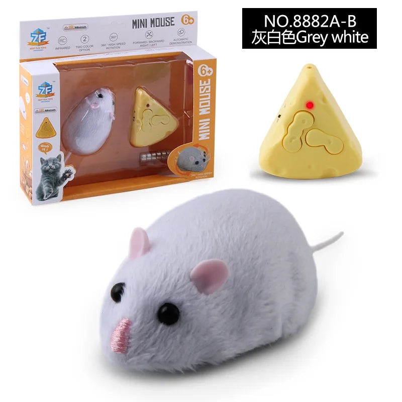 Electric RC Mouse Cat Toy – Remote Control Infrared Moving Rat for Interactive Pet Play & Pranks
