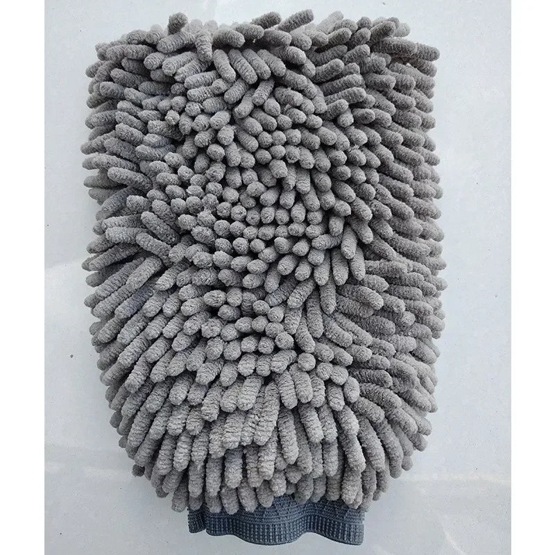 Pet Grooming Glove Towel – Quick-Dry Chenille Mitt for Dogs (All Sizes)
