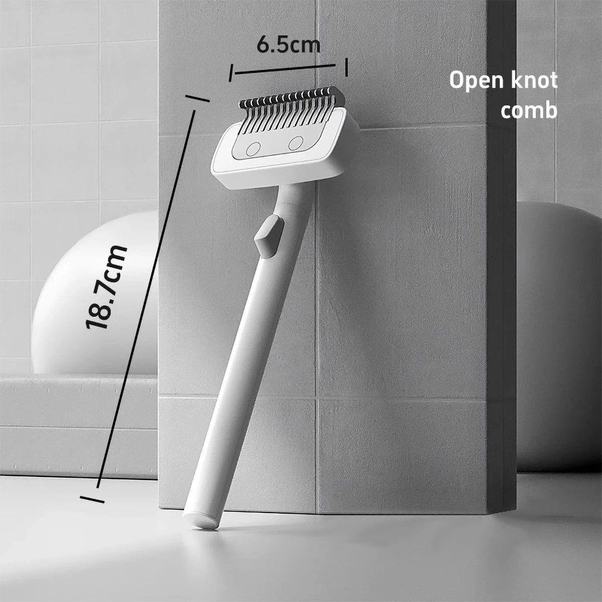 🐾 Stainless Steel Pet Comb with Rounded Knife Head – Gentle Grooming Tool for Dogs & Cats