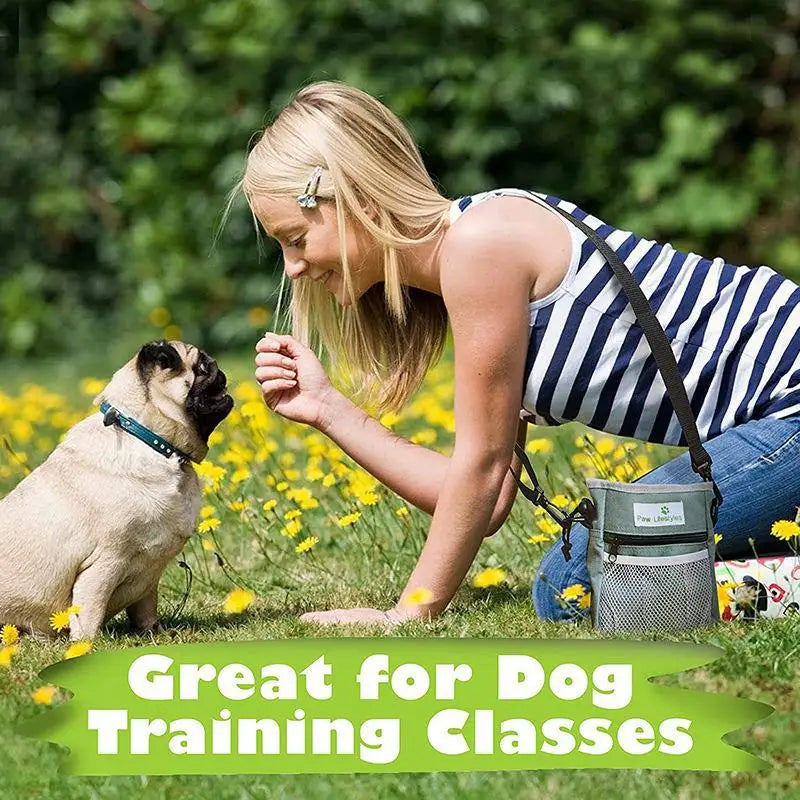 Portable Dog Training Waist Bag – Outdoor Pet Treat Pouch with Storage Pocket for Snacks, Bait & Rewards