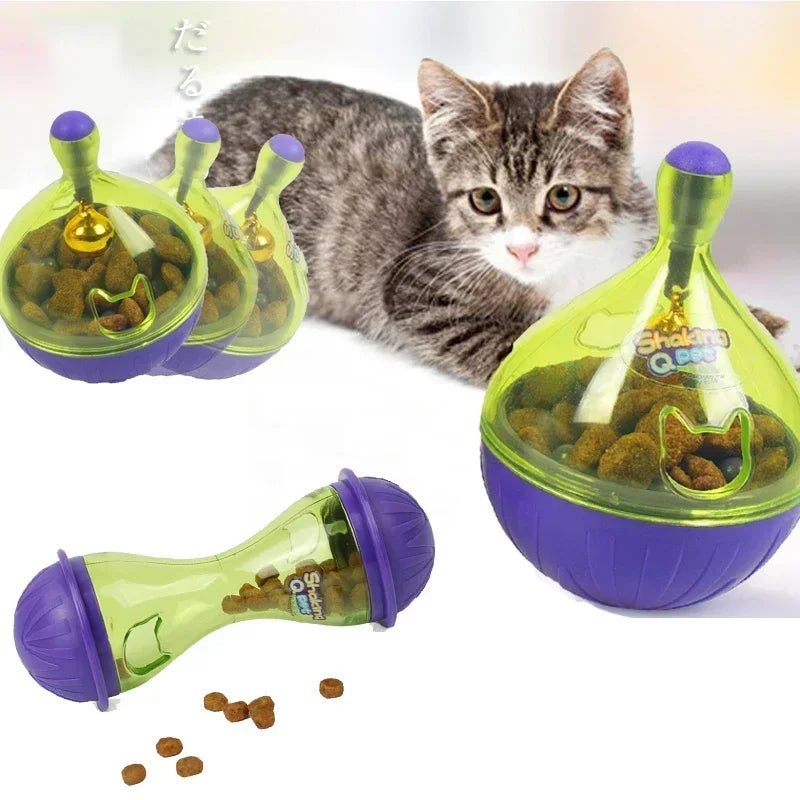 🐭 Interactive Mouse-Shaped Cat Treat Ball – Food Dispensing Tumbler Feeder