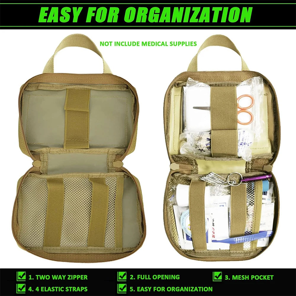 🎒 3Pcs Dog Tactical Bags Set – Molle Pouches & Bottle Holder for Harness Vests 🐾