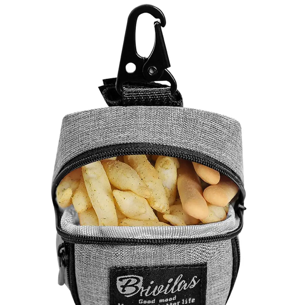 Portable Dog Training Treat Pouch – Outdoor Waist Bag with Poop Bag Dispenser for Puppy Snack Rewards
