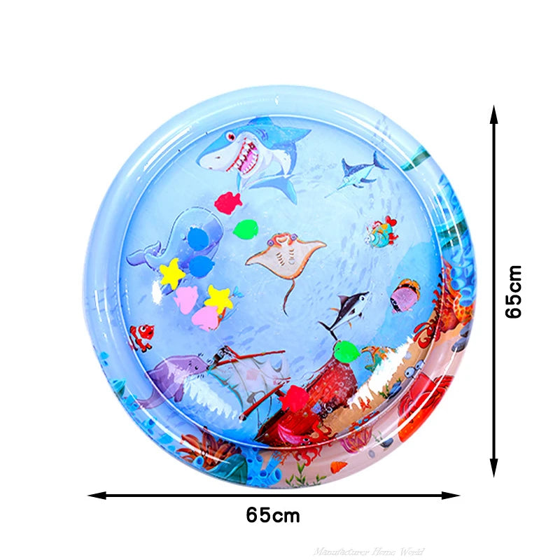 Interactive Water Sensory Play Mat for Cats & Dogs – Inflatable Thickened Sea Toy Mat with Floating Fish (2024 New)
