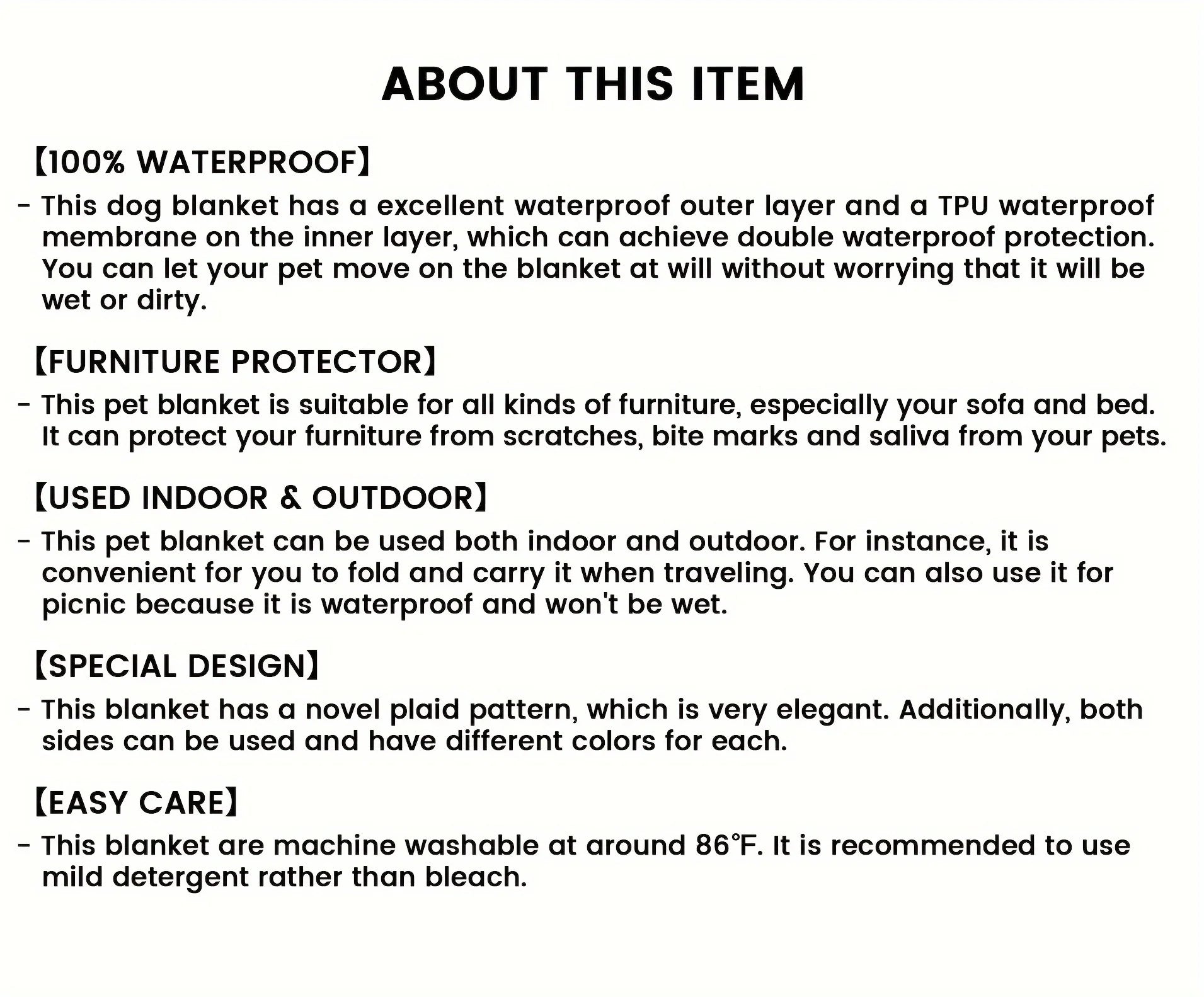 Anti-Leakage Reversible Dog Bed Cover – Washable Paw Print Camping & Changing Pad for Pets & Kids