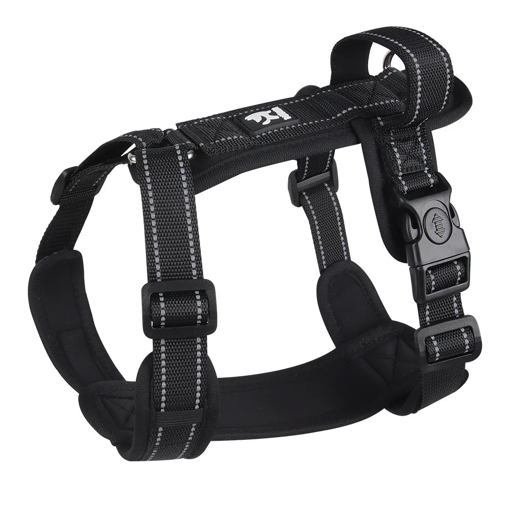🐶 Reflective Dog Harness with Handle – Adjustable Vest for Easy Control