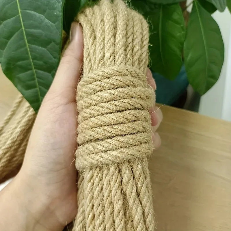 10/20/50M 6MM Natural Sisal Rope – Cat Scratcher Rope for DIY Cat Trees, Posts & Furniture Protection