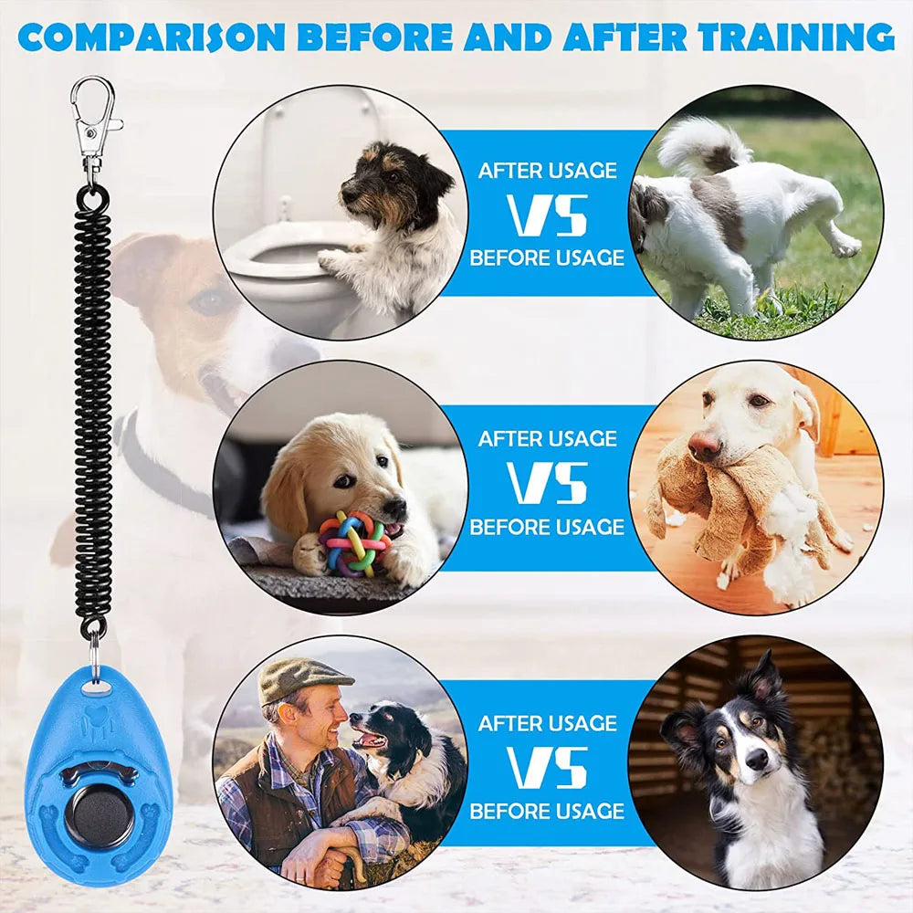 2-Pack Dog Training Clicker with Wrist Strap – Lightweight, Durable, Easy-to-Use Pet Clicker for Dogs, Cats, Birds & Horses