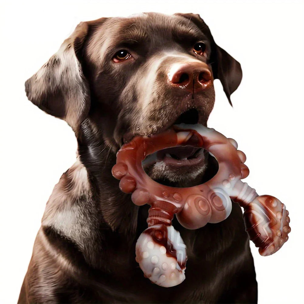 Rabbit-Shaped Nylon Dog Chew Toy – Indestructible Beef Flavor 🐇🍖