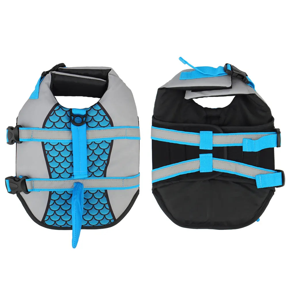 🦈 Scales Shark Swim Dog Life Jacket – Summer Pet Swimwear & Safety Vest 🐾