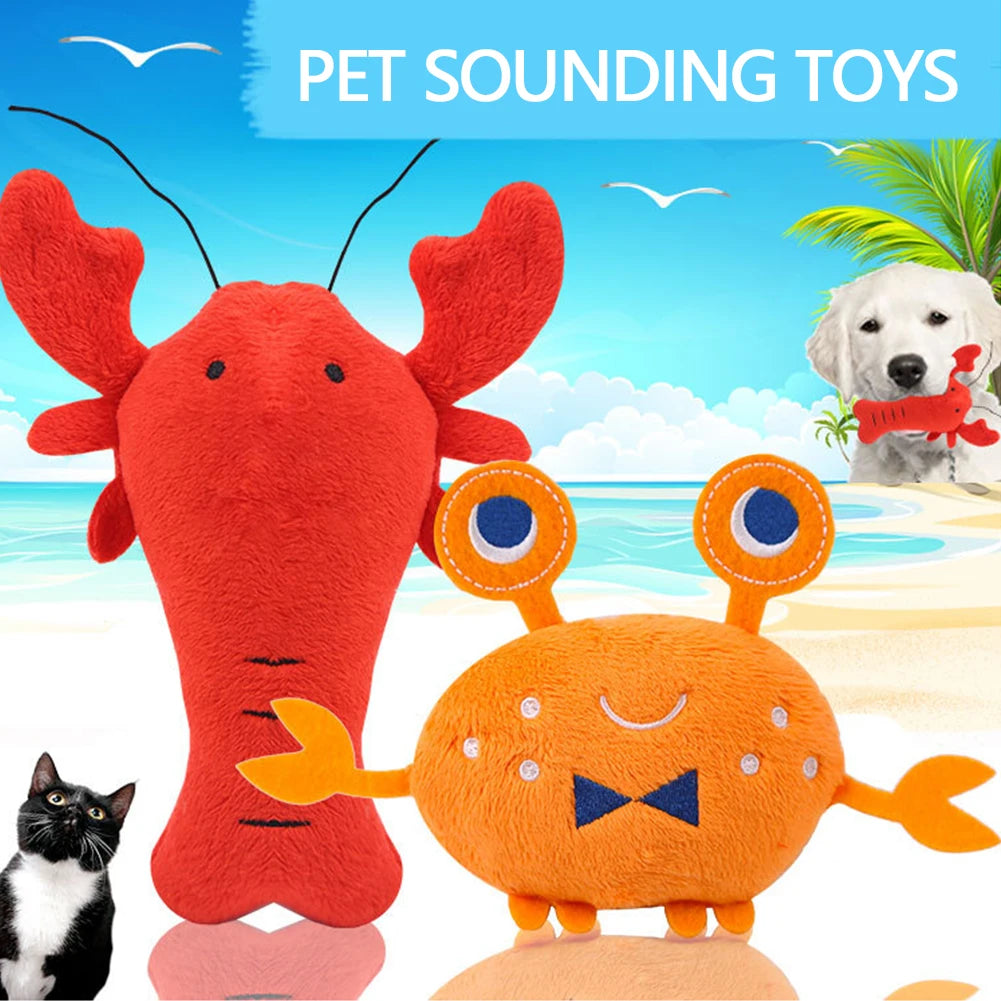🐶 1Pc Pet Toys Fruit & Animal Cartoon Plush Squeaky Toy 🍓🐾