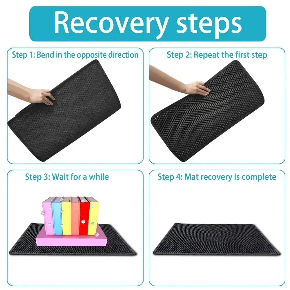 Cat Litter Mat – Non-Slip, Waterproof, Double-Layer Pet Mat for Clean Litter Box