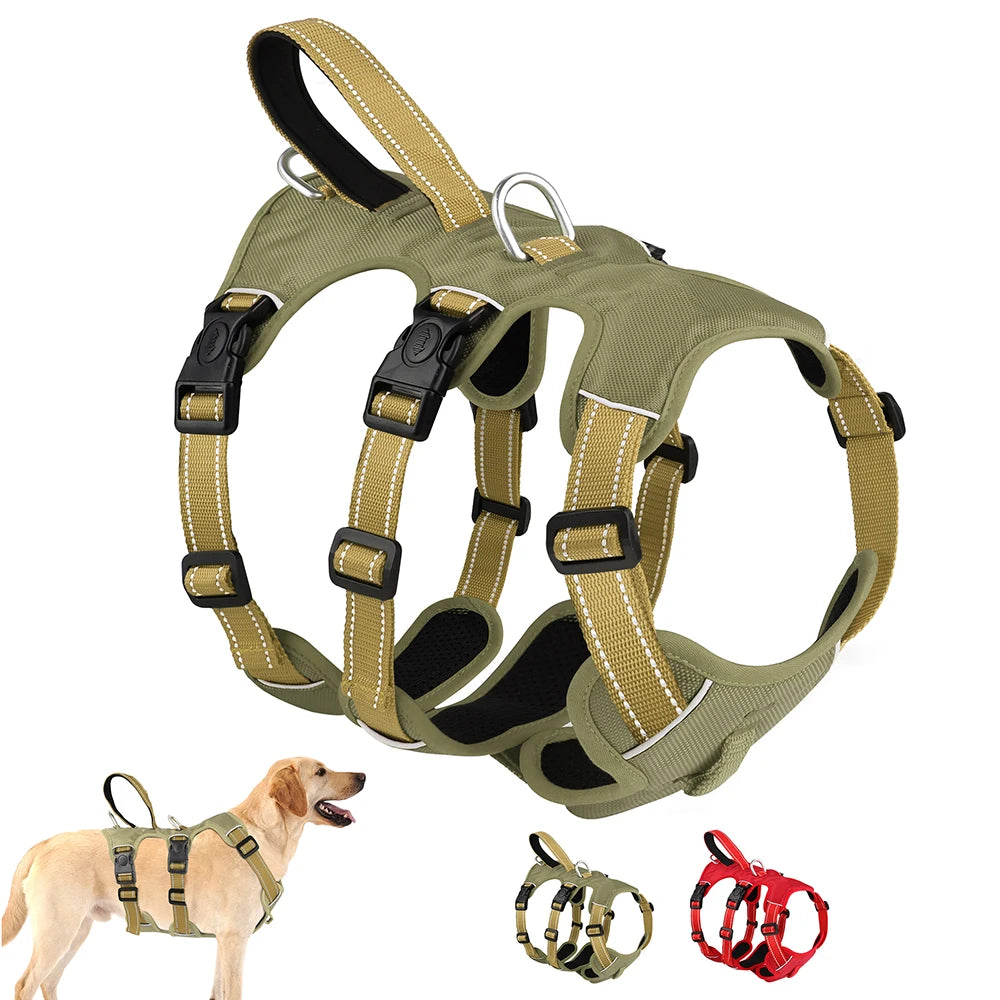 🐾 Waterproof Reflective Dog Harness – Padded & Secure for Outdoor Adventures!