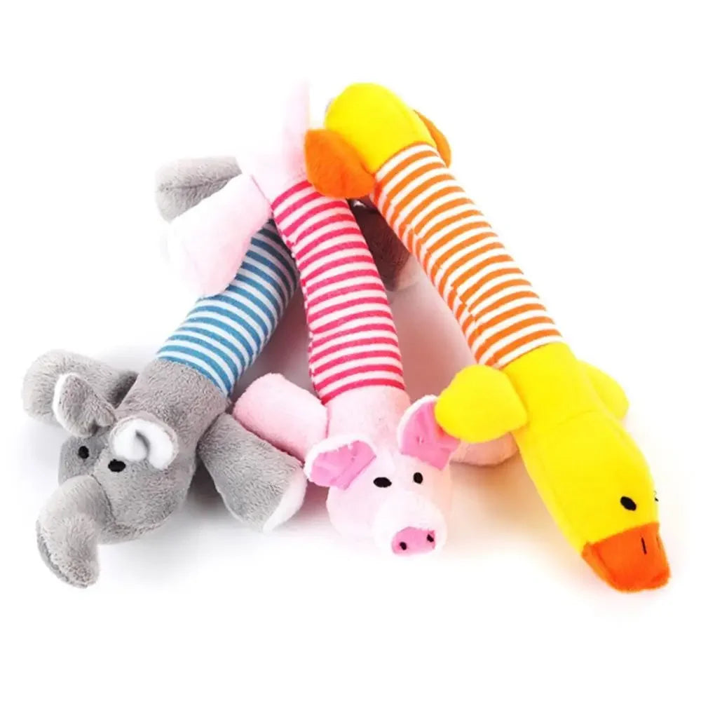 Duck Plush Dog Toy – No Stuffing, Soft Squeaker Fun 🦆🐾