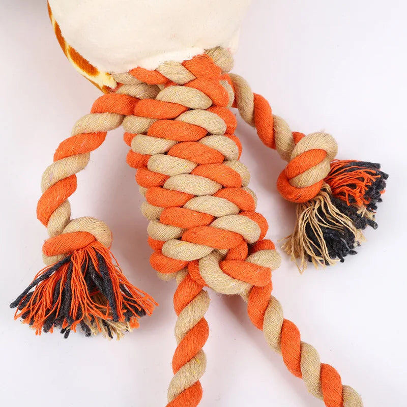 Animal-Shaped Dog Cotton Rope Chew Toys – Bite Resistant Teething Toy for Puppies & Dogs
