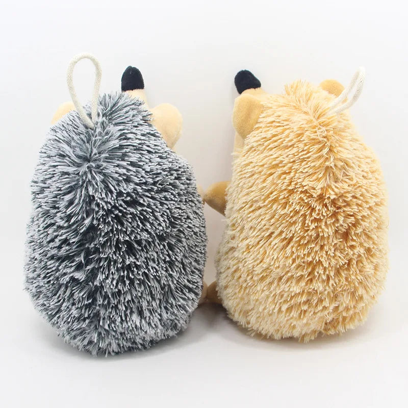 Hedgehog Plush Dog Toy – Squeaky & Bite-Resistant 🦔🐾