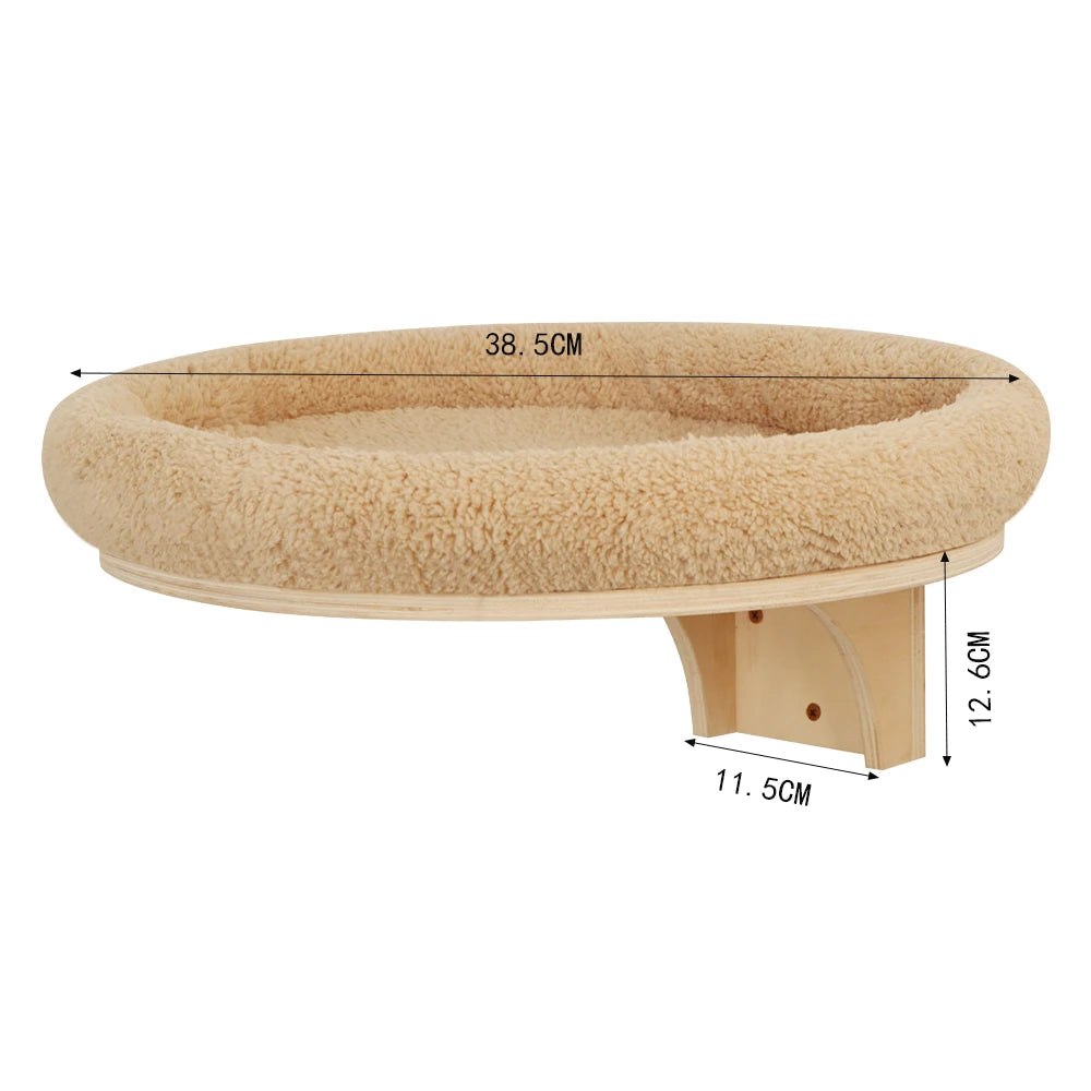 🐾 Wall-Mounted Cat Climbing Rope with Solid Wooden Pedals – Indoor Kitten Training & Claw Grinding Furniture