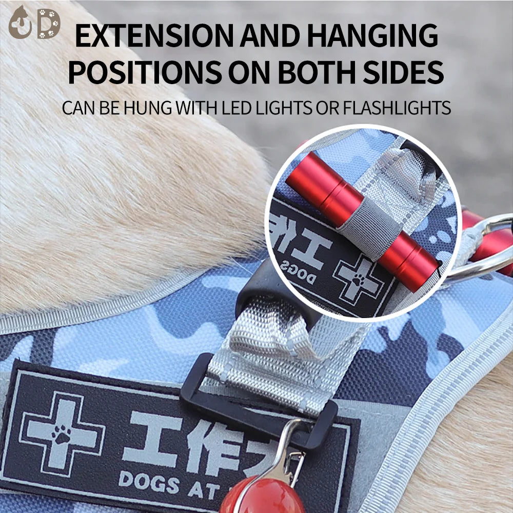 🐾 Multifunctional Reflective Dog Harness – Outdoor Training & Comfort Vest for Medium & Large Dogs