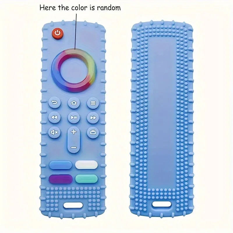 Silicone Dog Teething Toy – Remote Control Design Chew Stick for Puppies (Multi-Color)