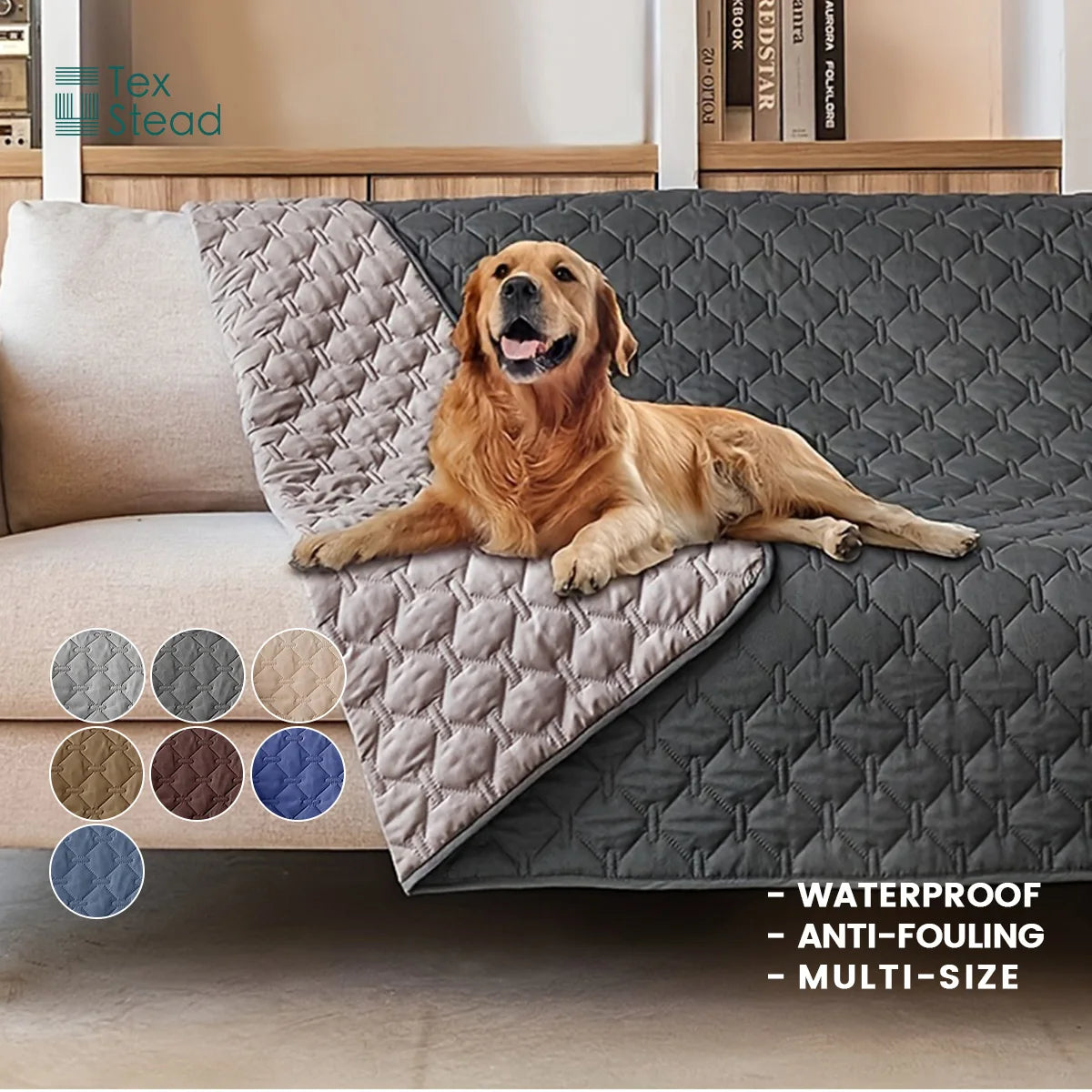Double-Sided Reversible Dog Bed Cover – Waterproof Sofa & Furniture Protector Blanket for Pets & K