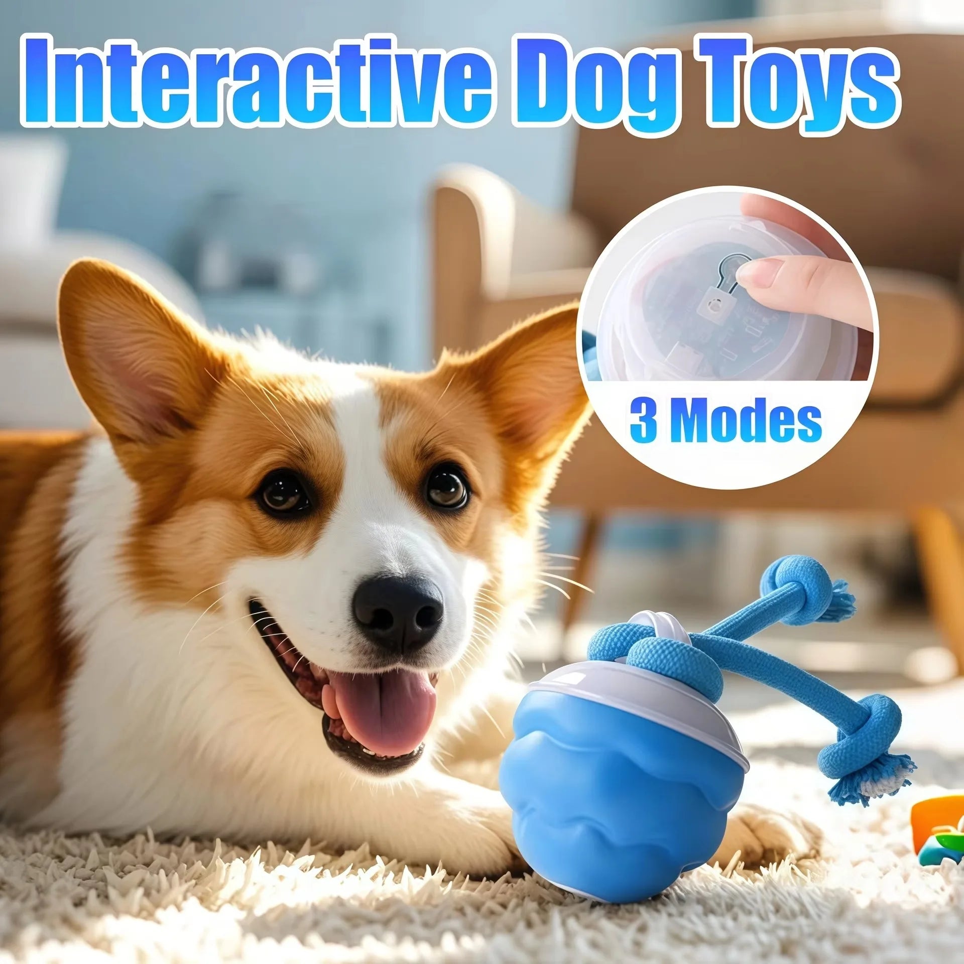 🐶 Electric Interactive Dog Ball – USB Rechargeable Jumping Pet Toy