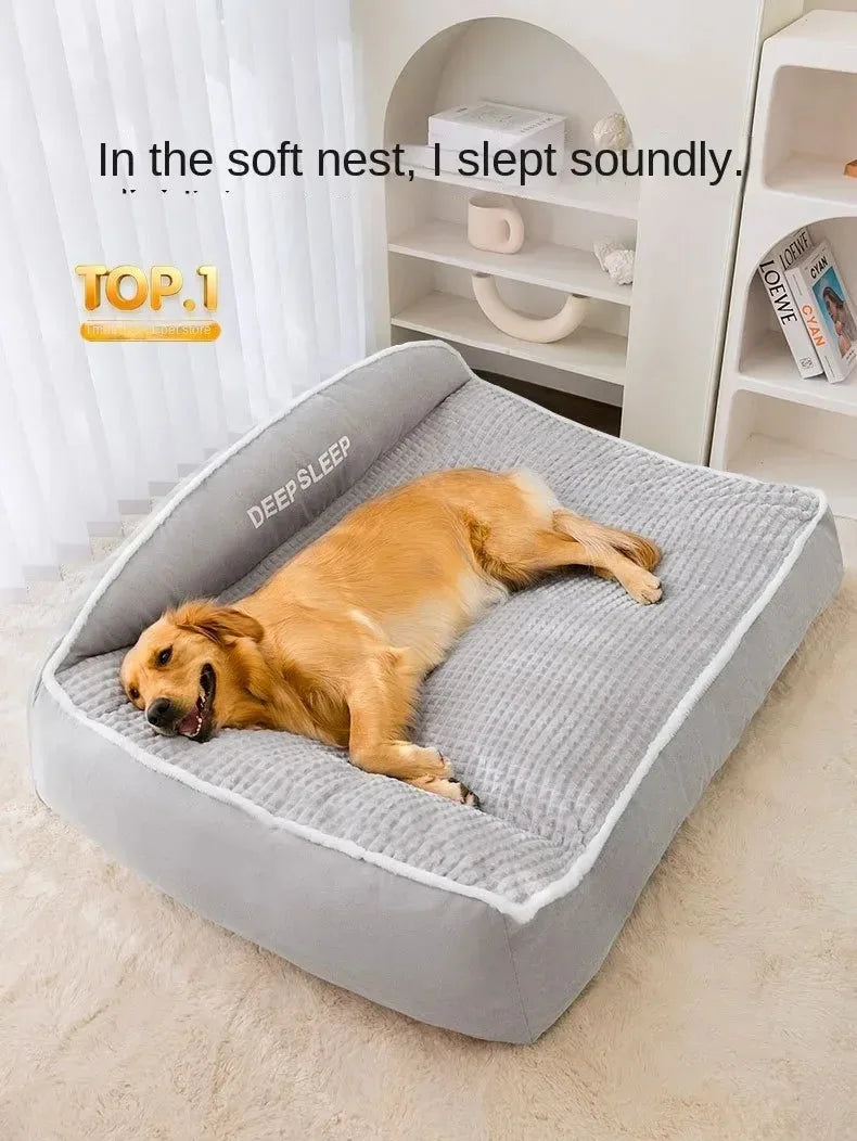 Warm Holiday Pet Bed – Winter Dog & Cat Sofa Bed for Halloween & Christmas