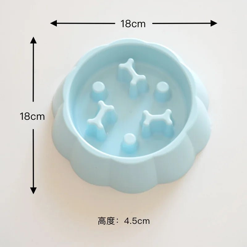 Colorful Slow Feeder Bowl for Cats & Dogs – Anti-Choking Puzzle Food Bowl for Anxiety Relief & Healthy Eating