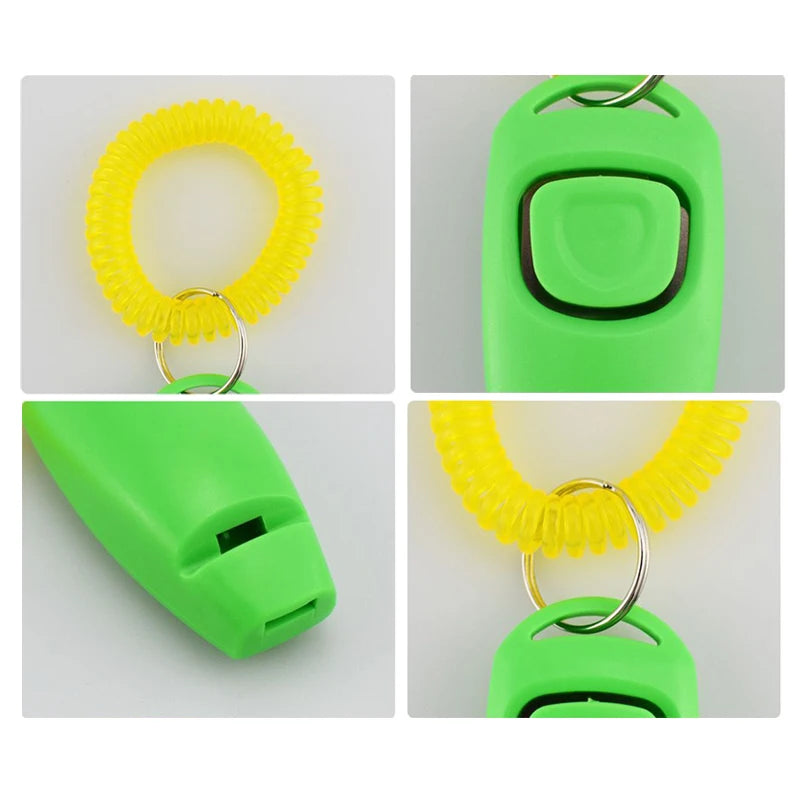 2-in-1 Pet Clicker & Dog Training Whistle with Key Ring – Obedience Training Tool for Dogs & Cats