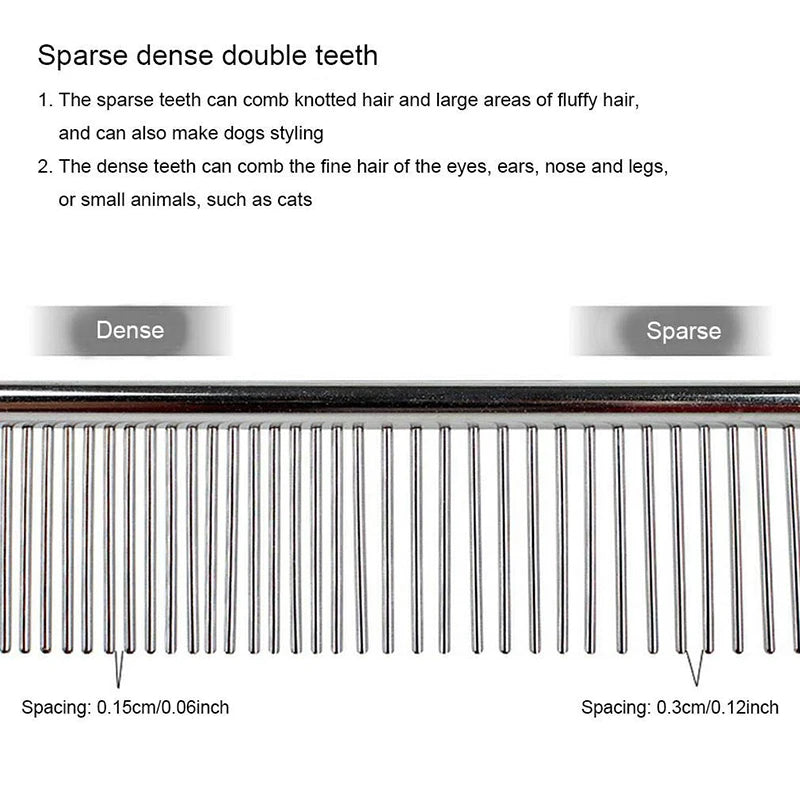Pet Dematting Comb – Stainless Steel Grooming Comb for Dogs & Cats