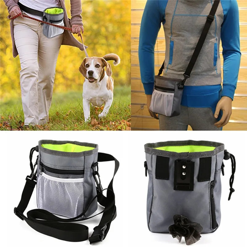 Multifunctional Dog Training Treat Pouch – Pet Snack & Food Bag with Waist Strap & Crossbody Option for Puppy Walking & Training
