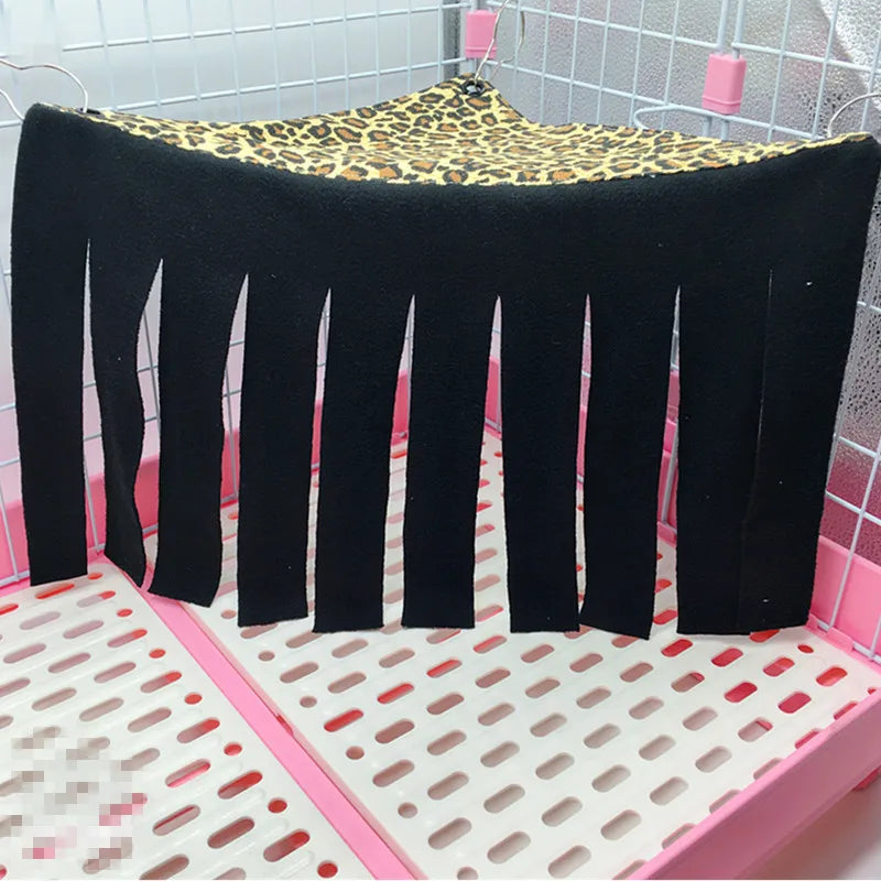 Tassel Strip Hanging Pet Tent Hideout – Hammock Curtain Nest for Guinea Pig, Hamster, Hedgehog & Small Pets
