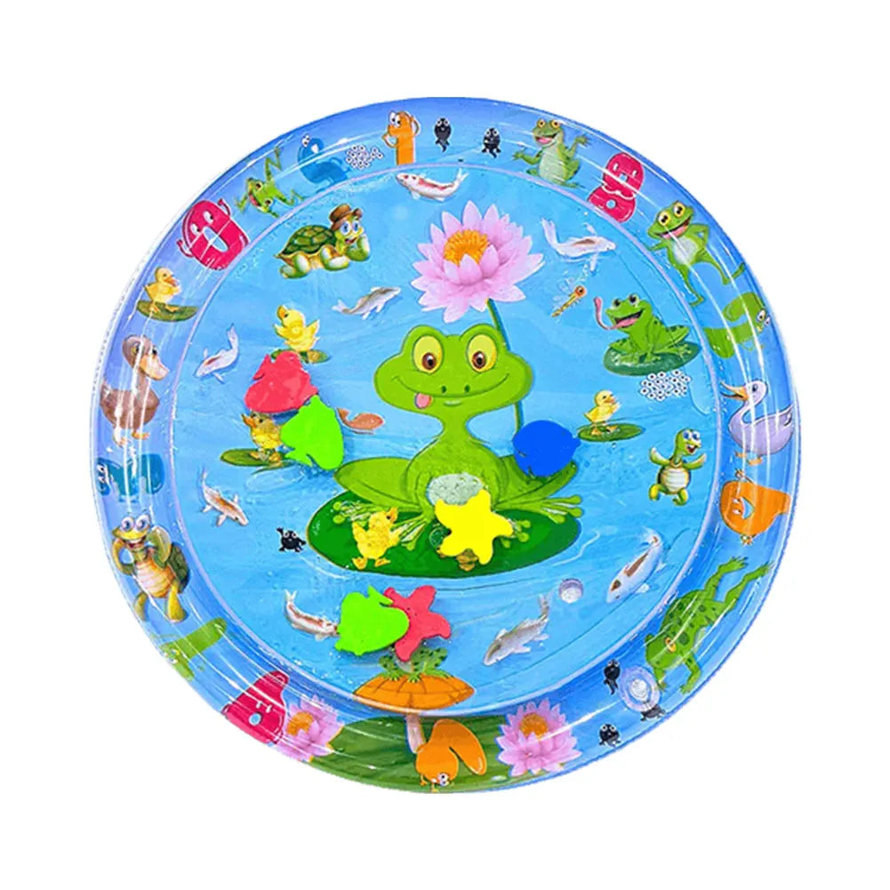 Inflatable Water Sensory Play Mat for Cats & Dogs – Ocean Theme Pet Playmat with Floating Fish Toys