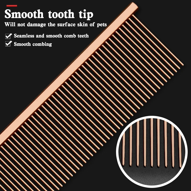 Pet Piano Comb – Dual-Sided Grooming Tool for Dogs & Cats | De-shedding & Knot Removal Brush