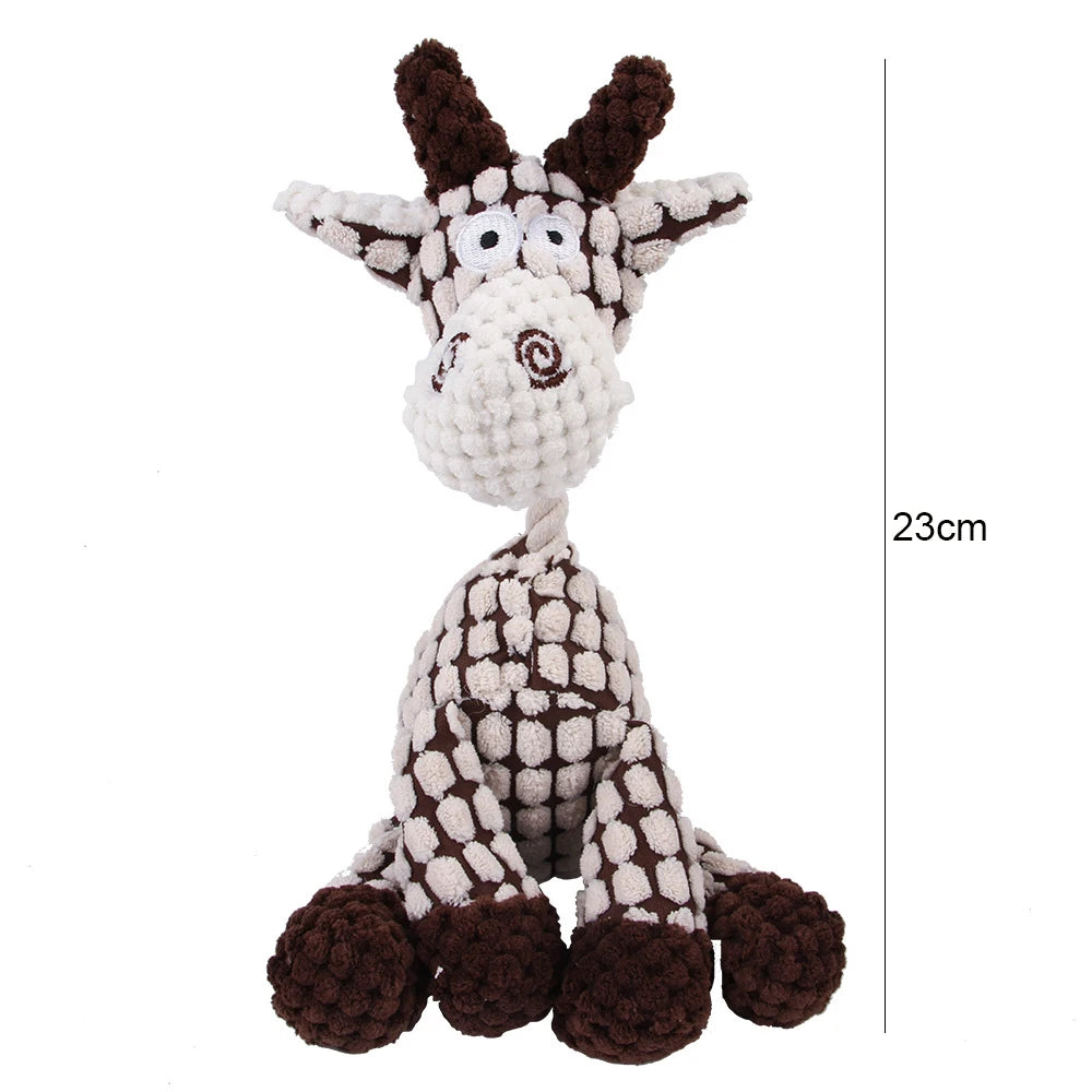 Donkey Plush Squeaky Dog Toy – Corduroy Chew & Training Toy for Puppies