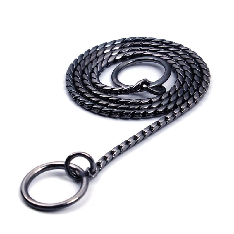 Gold & Silver Dog Chain Collar – Heavy Duty Slip Training Collar