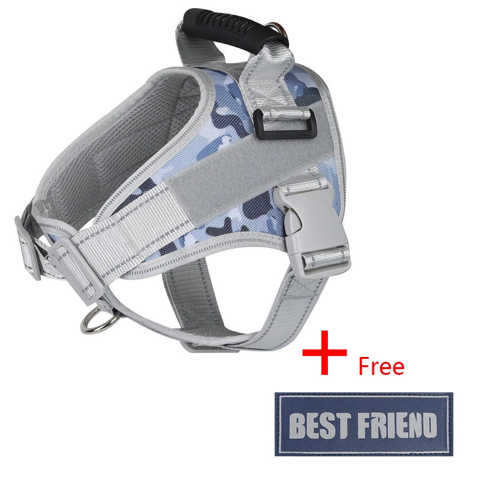 🐾 Multifunctional Reflective Dog Harness – Outdoor Training & Comfort Vest for Medium & Large Dogs