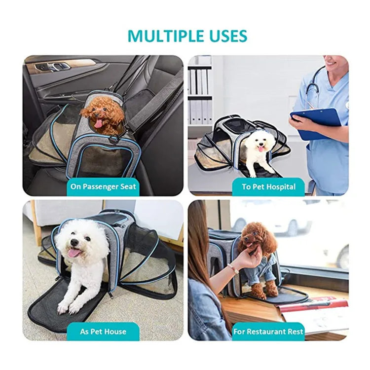 Pet Carrier Backpack – Portable Foldable Cat & Dog Travel Bag, Breathable Pet Transport Carrier for Outdoor Trips