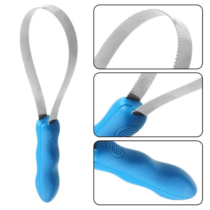 Dual-Sided Metal Shedding Blade – Pet Grooming Sweat Scraper Brush for Dogs & Horses