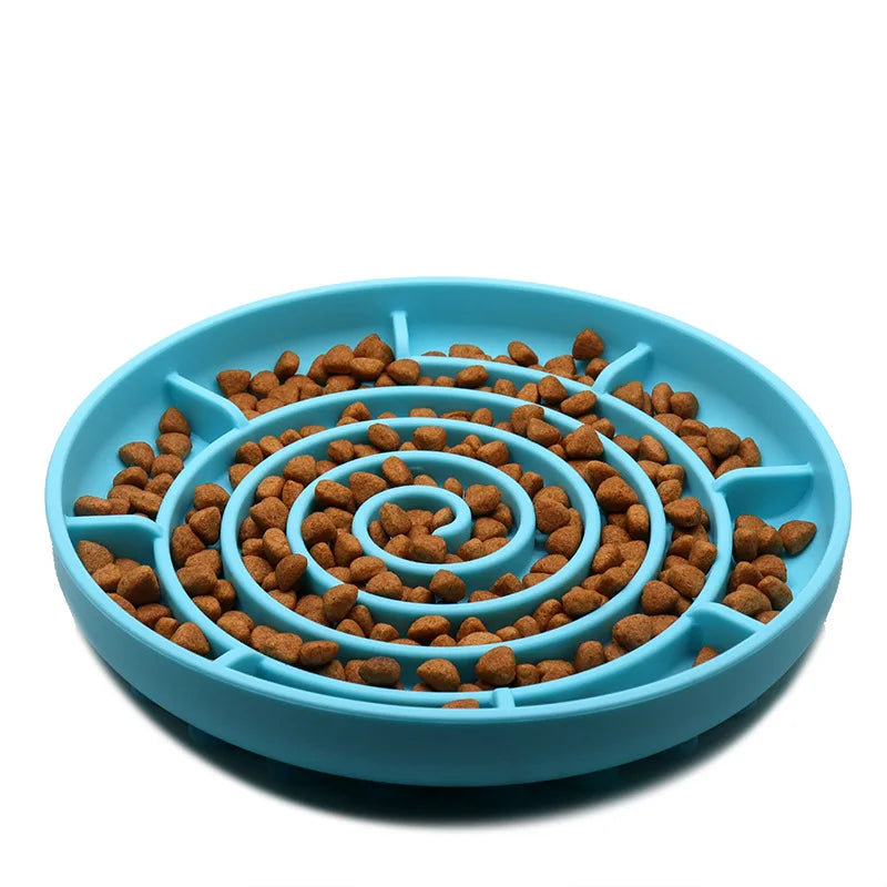 Slow Feeder Pet Bowl – Anti-Slip & Anti-Choking for Cats & Puppies 🐾🍽️