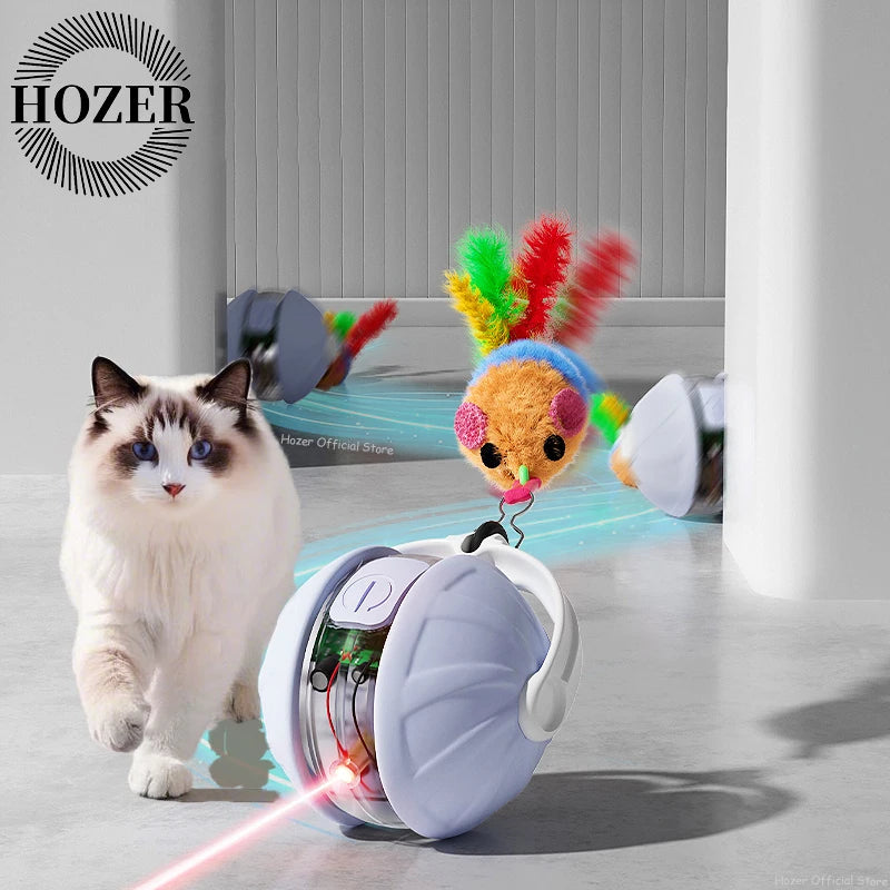 Infrared Interactive Cat Ball Toy – Rechargeable Rolling Tail Toy Imitating Mouse