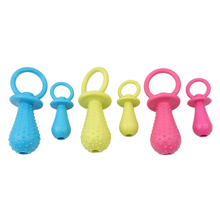 Pet Rubber Pacifier Dog Toy – Interactive Chew Soother for Dogs & Cats, Elastic Teeth Cleaning Toy