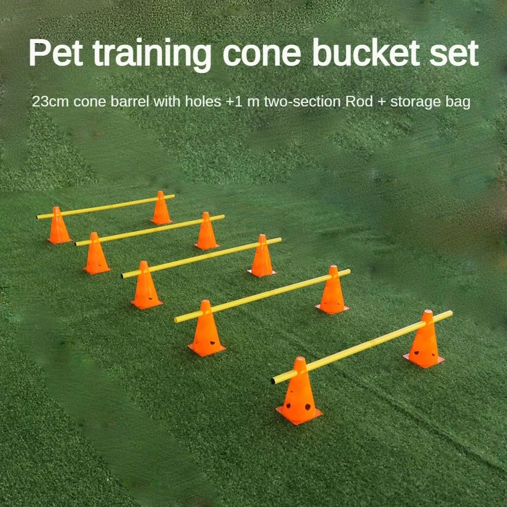 Dog Agility Training Equipment Set – Jumping Bar & Obstacle Course for Pet Exercise & Obedience Training