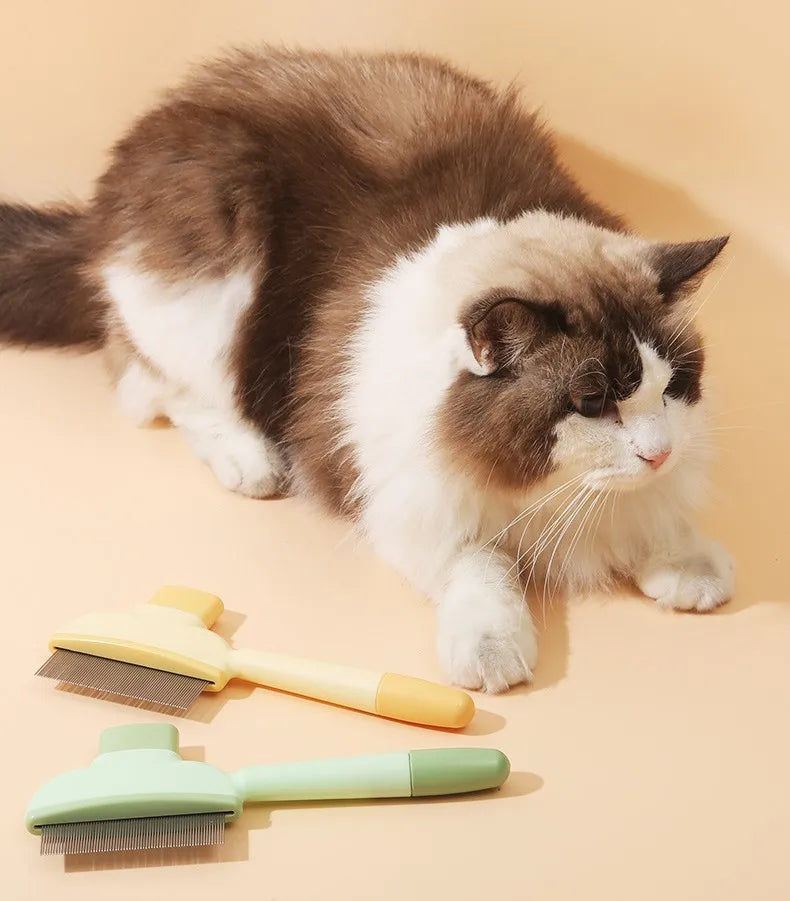 Self-Cleaning Pet Grooming Brush – Dog & Cat Hair Remover Comb with Massage Bristles