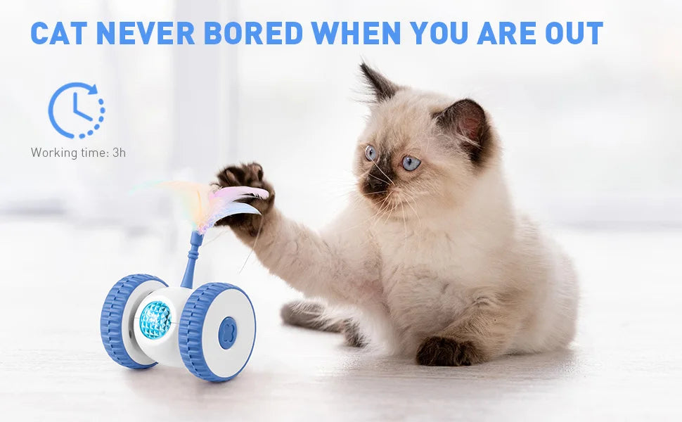 Smart Sensing Feather Cat Toy – USB Rechargeable