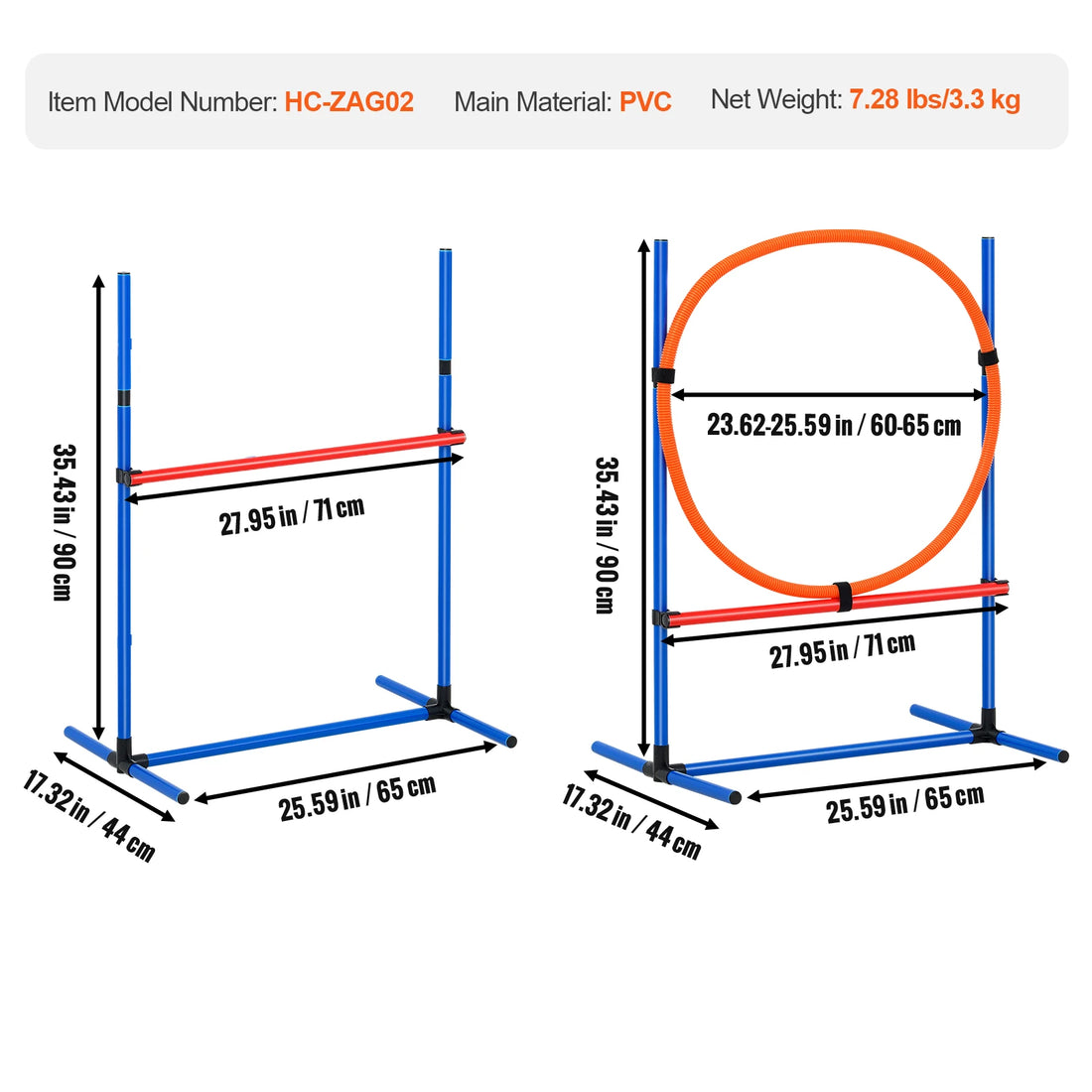 Dog Agility Training Set – 4 PCS Hurdles, Poles, Ring & Box 🐾🏃‍♂️