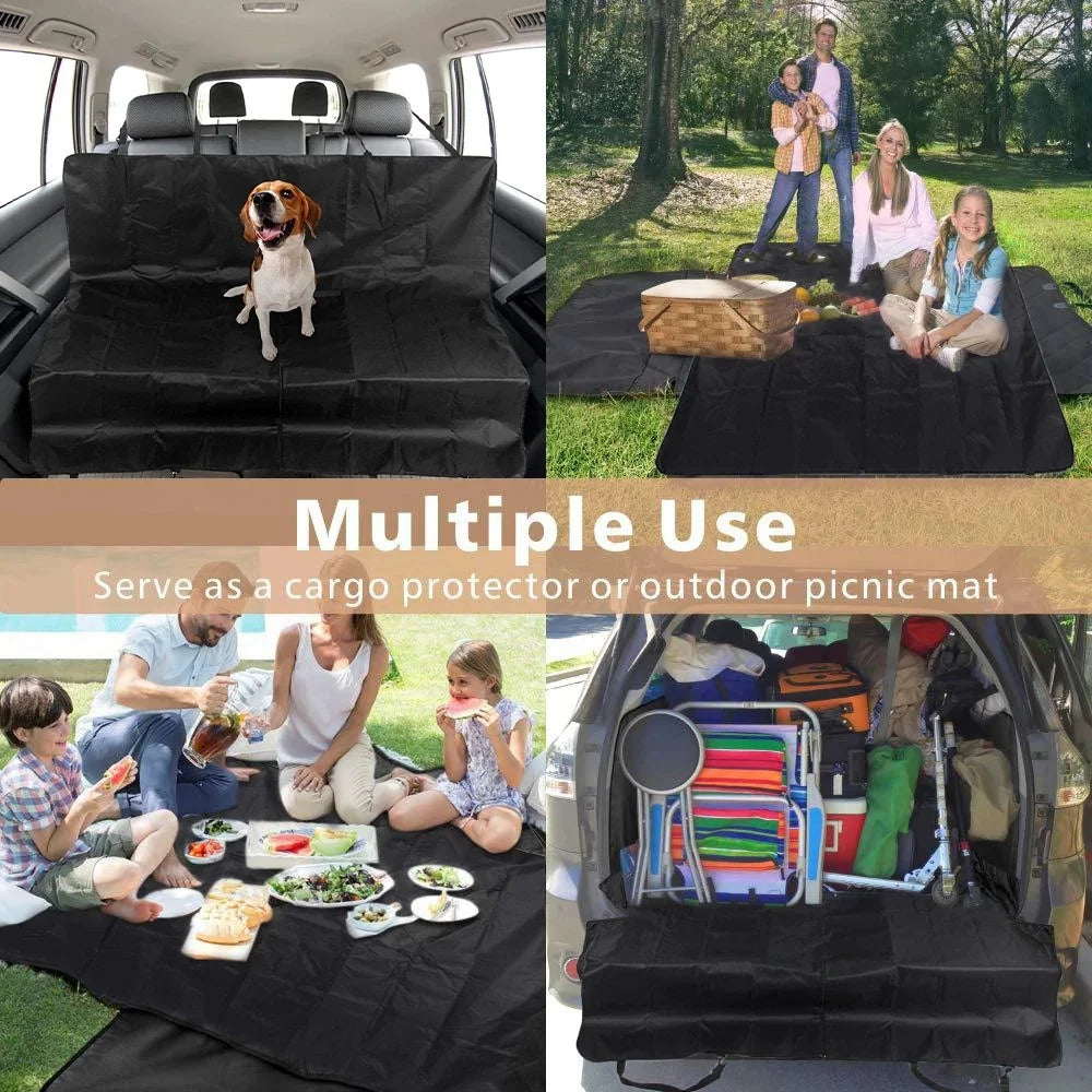 Waterproof Car Rear Seat Cover for Dogs – Hammock Travel Mat & Pet Protector for Car, Truck, SUV