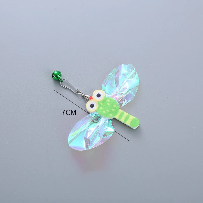 Plush Feather Bird Replacement Head for Cat Stick – Interactive Magic Wand with Bell