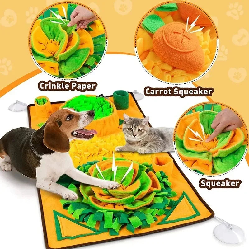 Large Snuffle Mat for Dogs – Interactive Stress Relief Training Mat & Slow Feeder Dog Treat Toy