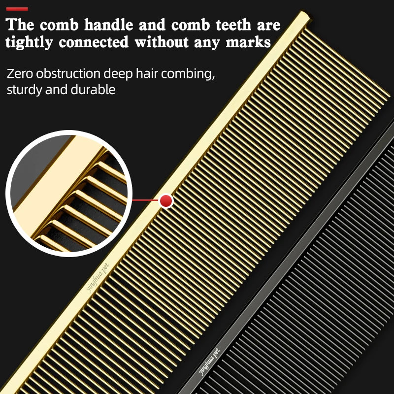 Pet Piano Comb – Dual-Sided Grooming Tool for Dogs & Cats | De-shedding & Knot Removal Brush