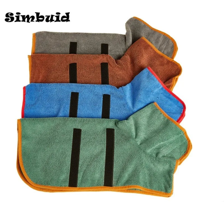 Pet Bathrobe Adjustable Towel – Super Fast-Drying Moisture Robe for Dogs (Large, Medium, Small)